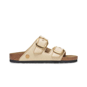 Birkenstock Arizona Big Buckle Raffia Naturale כפכפי בירקנשטוק אריזונה אבזם לנשים