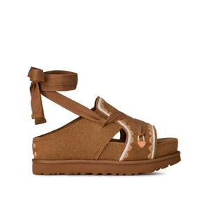 UGG Women's Goldenstar Hi Artistitch Sandal Chestnut Multi סנדלי גולדנסטאר היי חום לנשים