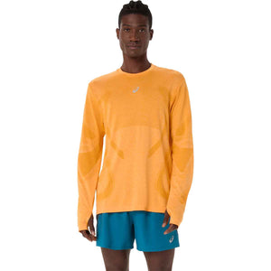 Asics Road Seamless LS Top Men Yamabuki חולצת ריצה ארוכה לגברים