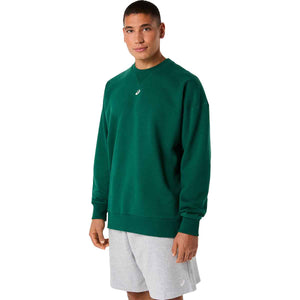 Asics Fleece Crew-Neck Top Relaxed Men Jewel Green חולצת אסיקס לגברים