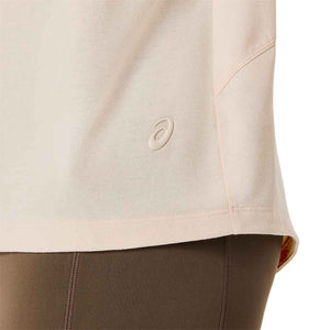 Asics Nagino Oversized Short Sleeve Top Women Oatmeal חולצת אוברסייז לנשים