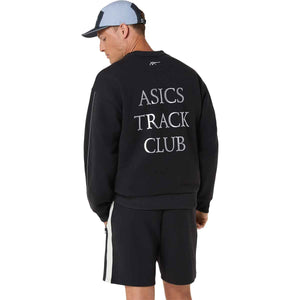 Asics Track Club Heritage Crew Neck Top Graphite Grey קפוצ'ון יוניסקס