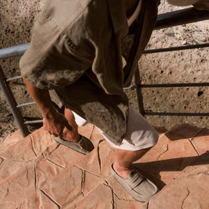 Birkenstock Naples Wrapped Taupe כפכפי נאפלס טיופ יוניסקס טיופ