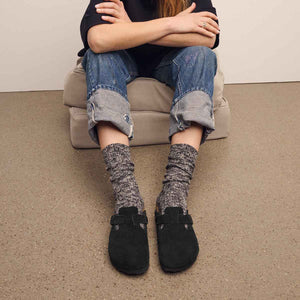 Birkenstock Boston BS Black כפכפי בירקנשטוק בוסטון לנשים
