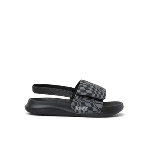 Reef Little Salty Slide Black Swell Checker כפכפי ילדים ריף