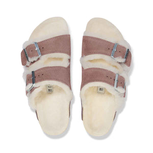 Birkenstock Arizona Shearling Faded Purple כפכפי בירקנשטוק אריזונה פרווה סגול לנשים