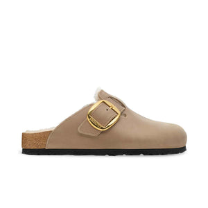 Birkenstock Boston Big Buckle Shearling Tabacco Brown כפכפי בירקנשטוק בוסטון פרווה לנשים