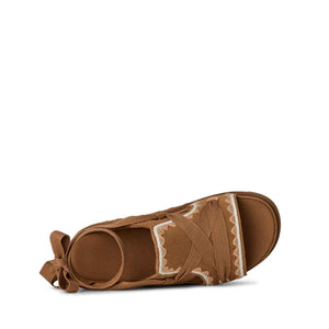 UGG Women's Goldenstar Hi Artistitch Sandal Chestnut Multi סנדלי גולדנסטאר היי חום לנשים