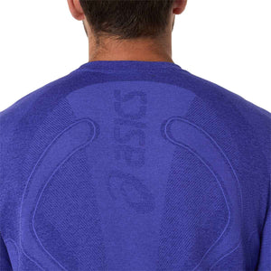 Asics Road Seamless LS Top Men Cobalt Burst Eggplant חולצת ריצה ארוכה לגברים