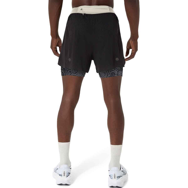 Asics Limited Series Metarun 4In 2-N-1 Short Men Black Cream מכנסי ריצה לגברים