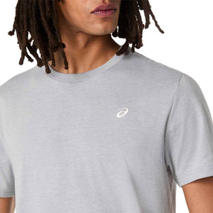 Asics Spiral Embroidery Tee Men Grey Heather חולצת אסיקס לגברים