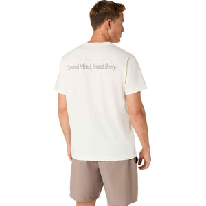 Asics Heritage Heavy Cotton Graphic Tee Unisex Cream חולצת אסיקס יוניסקס