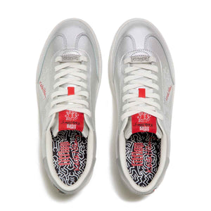 Fit Flop X Keith Haring The Dash FF Trainers Metallic Silver סניקרס פיטפלופ לנשים