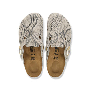 Birkenstock Boston Print Snake Oyster כפכפי בירקנשטוק בוסטון לנשים