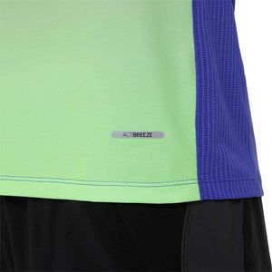 Asics Road Fade SS Top Men Cobalt Burst Illuminate Green חולצת ריצה לגברים