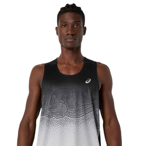 Asics Road Fade Singlet Men Black Cream