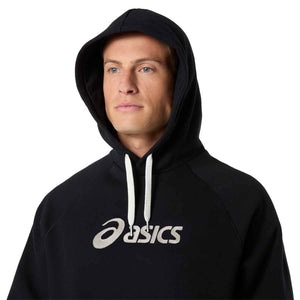 Asics Logo Fleece Hoodie Men Performance Black ג'קט אסיקס לגברים