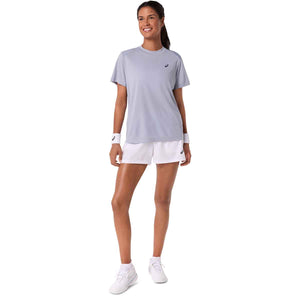 Asics Court SS Top Women Grey Blue חולצת טניס לנשים