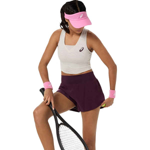Asics Match Laser Cut Short Women Dark Aubergine מכנסי טניס לנשים