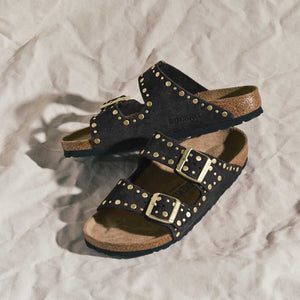 Birkenstock Arizona Rivet Border Black כפכפי אריזונה ריבט בורדר שחור