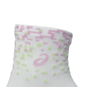 Asics Performance Run Quarter Sock Unisex White Hazy Lilac Glow Green גרבי ריצה אסיקס