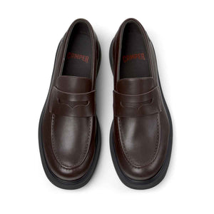 Camper Norman Brown Leather Shoes for Men נעלי מוקסין קמפר לגברים