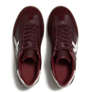 Fit Flop The Dash FF Sneaker T-Toe - Dark Merlot White סניקרס פיט פלופ נשים