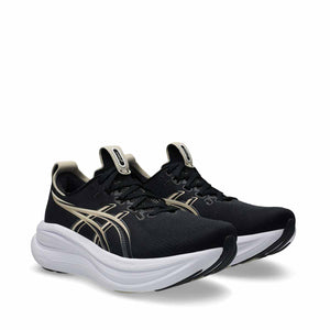 Asics Gel Nimbus 28 Women Black Feather Grey נעלי ריצה ג`ל נימבוס 28 לנשים
