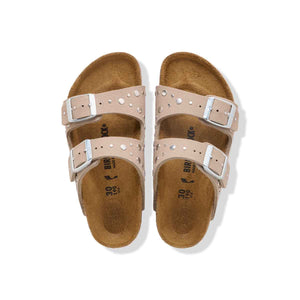 Birkenstock Arizona Rivet Border Kids Soft Birki Gray Taupe כפכפי בירקנשטוק אריזונה לילדים