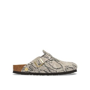 Birkenstock Boston Print Snake Oyster כפכפי בירקנשטוק בוסטון לנשים