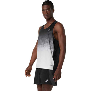 Asics Road Fade Singlet Men Black Cream