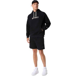 Asics Logo Fleece Hoodie Men Performance Black ג'קט אסיקס לגברים