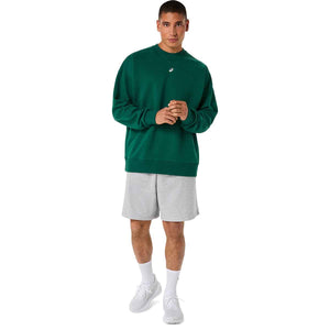 Asics Fleece Crew-Neck Top Relaxed Men Jewel Green חולצת אסיקס לגברים