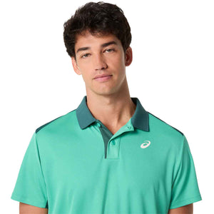 Asics Court Polo Men Aurora Green חולצת פולו טניס לגברים