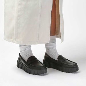 Clarks Torhill Penny Black Leather נעלי קלארקס לנשים