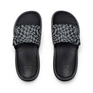 Reef Kids Salty Slide Black Swell Checker כפכפי ריף לילדים