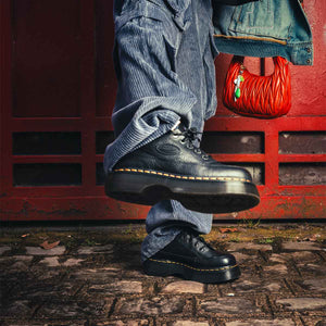 Dr. Martens Buzz 5-Eye Milled Nappa Leather Shoes Black נעלי ד"ר מרטנס לנשים