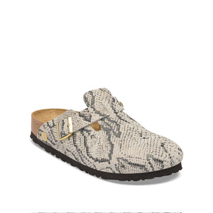 Birkenstock Boston Print Snake Oyster כפכפי בירקנשטוק בוסטון לנשים