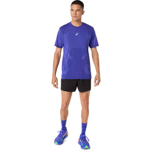 Asics Road Seamless SS Top Men Cobalt Burst Eggplant חולצת ריצה לגברים
