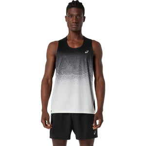 Asics Road Fade Singlet Men Black Cream