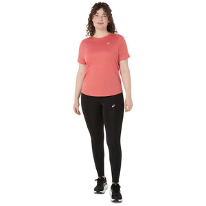 Asics Core SS Top Women Dark Pink Clay חולצת ריצה לנשים