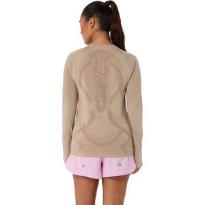 Asics Road Seamless LS Top Women Greige חולצת ריצה לנשים