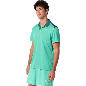 Asics Court Polo Men Aurora Green חולצת פולו טניס לגברים