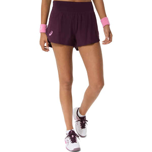 Asics Match Laser Cut Short Women Dark Aubergine מכנסי טניס לנשים