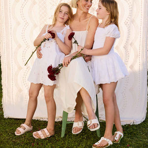 Birkenstock Arizona Flower EVA Kids Eggshell כפכפי בירקנשטוק אריזונה פרח ילדים