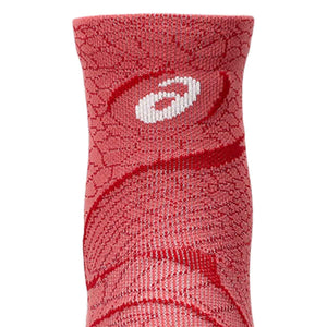 Asics Performance Run Quarter Sock Unisex Dark Pink Clay גרבי ריצה