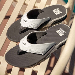 Reef Fanning Grey White כפכפי ריף לגברים