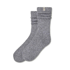 UGG Tyla Slouchy Crew II Grey Heather גרביים לנשים אפור