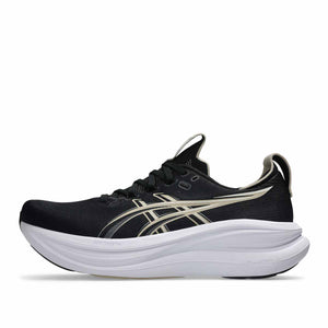 Asics Gel Nimbus 28 Wide 2E Men Black Feather Grey נעלי ריצה רחבות ג`ל נימבוס 28 לגברים