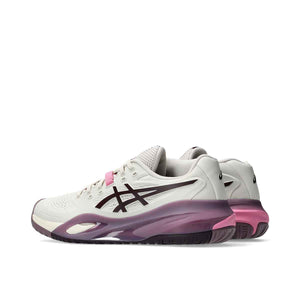 Asics Gel Resolution X Women Soft Oat Dark Aubergine נעלי טניס ג`ל רזולושיין לנשים
